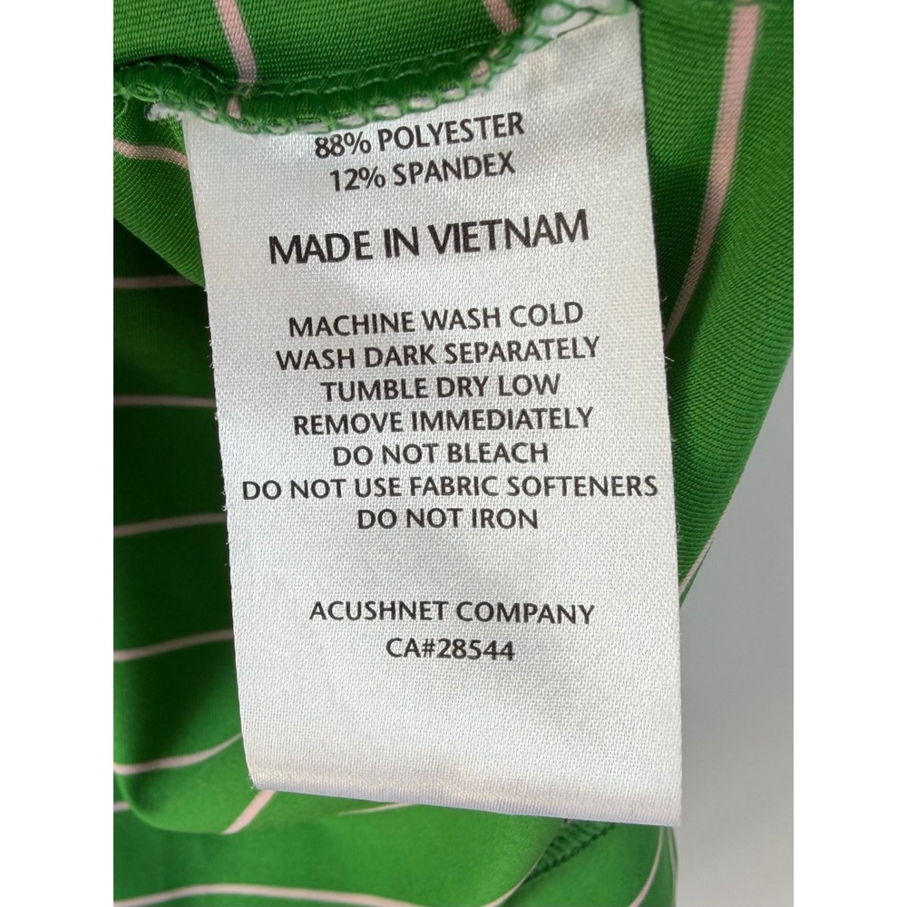 FootJoy Broadmoor Golf Club Polo Shirt Mens Large Green Striped ProDry L - Picture 6 of 8